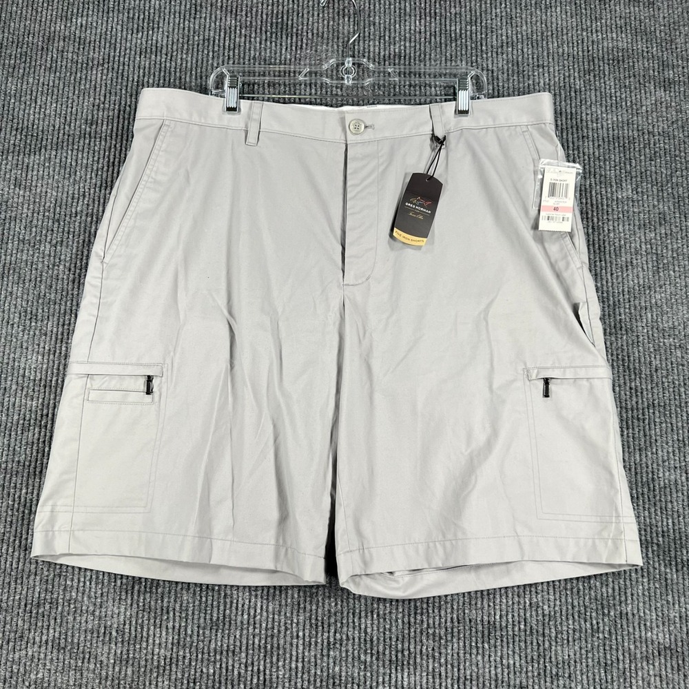 Greg Norman Shorts Mens Size 40 Gray Chino Performance Outdoor Golf Casual New